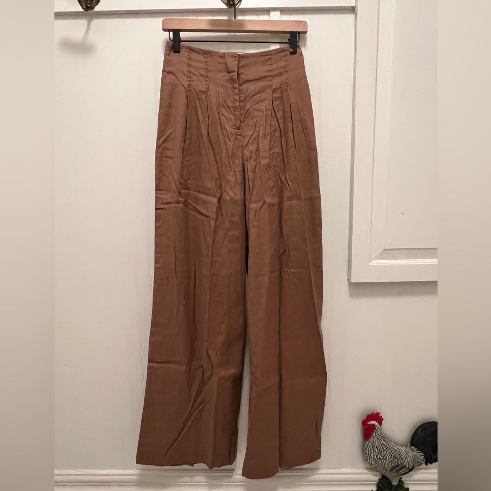 WHBM The Wide Leg Linen Long Pants